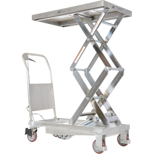Manual Hydraulic Scissor Lift Table, 35-1/2" L x 20" W, Partial Stainless Steel, 800 lbs. Capacity Southpoint Industrial Supply