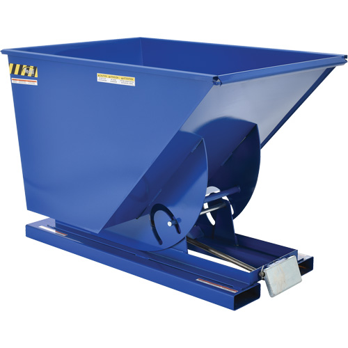 Self-Dumping Hopper, Steel, 1 cu.yd., Blue Southpoint Industrial Supply