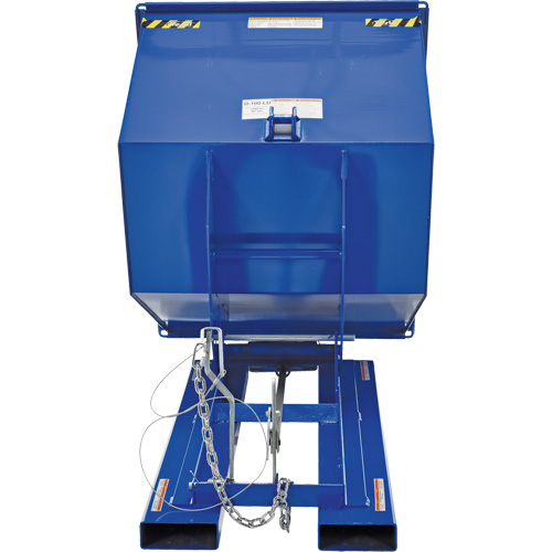 Self-Dumping Hopper, Steel, 1 cu.yd., Blue Southpoint Industrial Supply