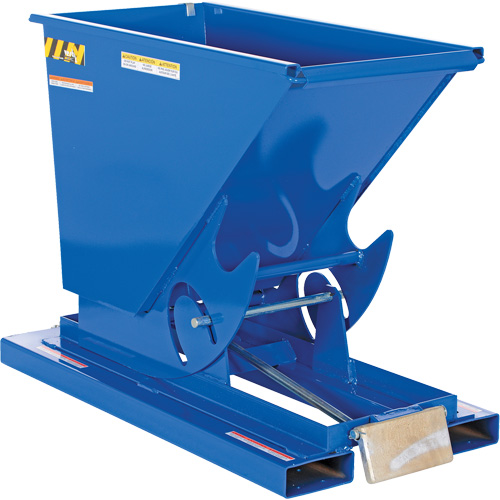 Conteneur autobasculeur, Acier, 1/3 vg³, Bleu Southpoint Industrial Supply