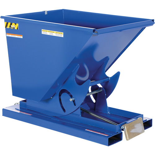 Self-Dumping Hopper, Steel, 1/2 cu.yd., Blue Southpoint Industrial Supply
