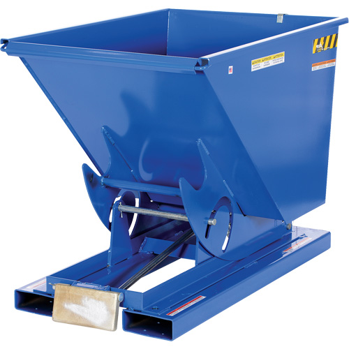 Self-Dumping Hopper, Steel, 1/2 cu.yd., Blue Southpoint Industrial Supply