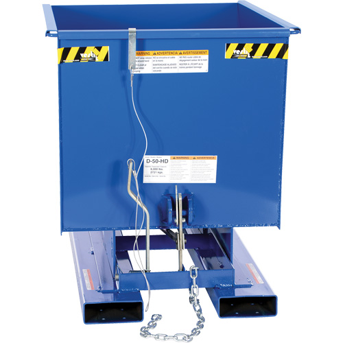Self-Dumping Hopper, Steel, 1/2 cu.yd., Blue Southpoint Industrial Supply