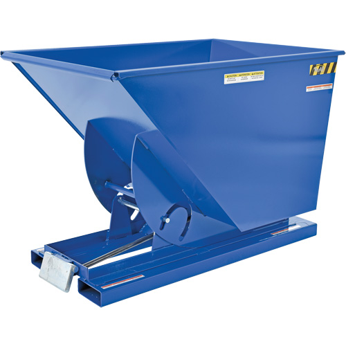 Self-Dumping Hopper, Steel, 1 cu.yd., Blue Southpoint Industrial Supply
