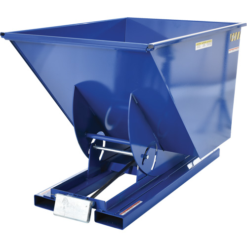 Self-Dumping Hopper, Steel, 1 cu.yd., Blue Southpoint Industrial Supply