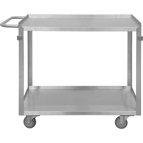 Industrial Grade Shelf Cart, 2 Tiers, 22-1/2" W x 34" H x 42-7/16" D, 600 lbs. Capacity Southpoint Industrial Supply