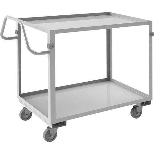 Industrial Grade Shelf Cart, 2 Tiers, 22-1/2" W x 36-1/2" H x 42-7/16" D, 600 lbs. Capacity Southpoint Industrial Supply