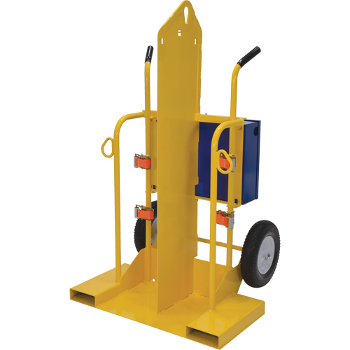 Welding Cylinder Torch Cart, Foam-Filled Wheels, 24" W x 19-1/2" L Base, 500 lbs. Southpoint Industrial Supply