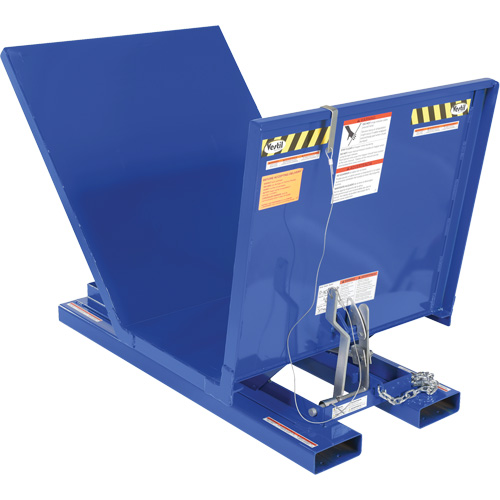 Open Sided Hopper, Steel, 1 cu.yd., Blue Southpoint Industrial Supply