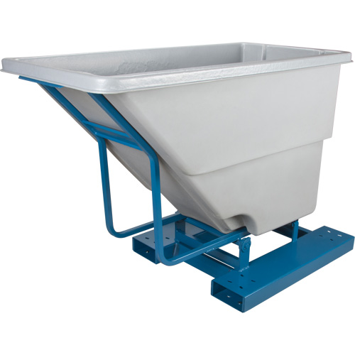 Self-Dumping Hopper, Polyethylene, 5/8 cu.yd., Grey Southpoint Industrial Supply