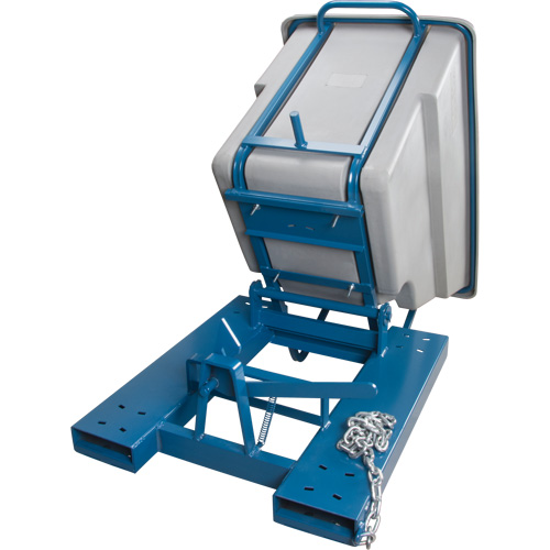 Self-Dumping Hopper, Polyethylene, 5/8 cu.yd., Grey Southpoint Industrial Supply