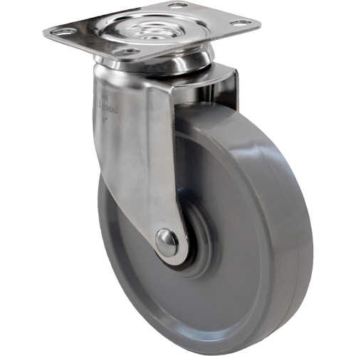 Roulette 2309, Pivotant, 5" (127 mm), Gris Envirothane, 350 lb (158,8 kg) Southpoint Industrial Supply