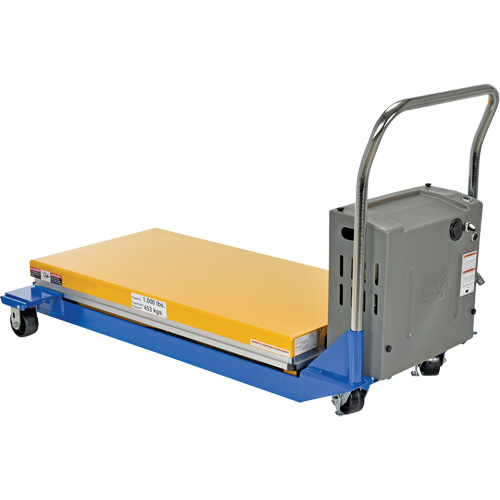 DC Powered & Manual Scissor Lift Table, Steel, 48" L x 24" W, 1000 lbs. Capacity Southpoint Industrial Supply