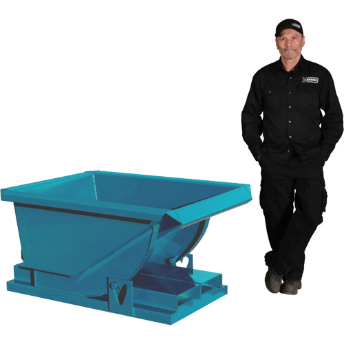 Conteneur autobasculeur extra robuste, Acier, 1/3 vg³, Bleu Southpoint Industrial Supply