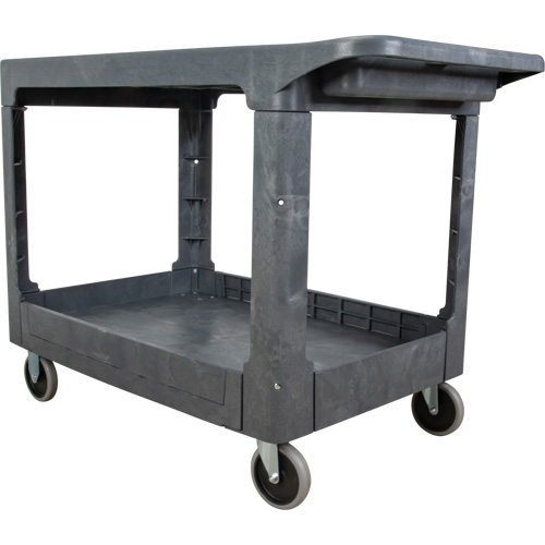 Chariot utilitaire pour l'entretien avec tablette plate, 2 tiers, 25-1/4" x 32-1/4" x 44", Capacit&eacute; 550 lb Southpoint Industrial Supply