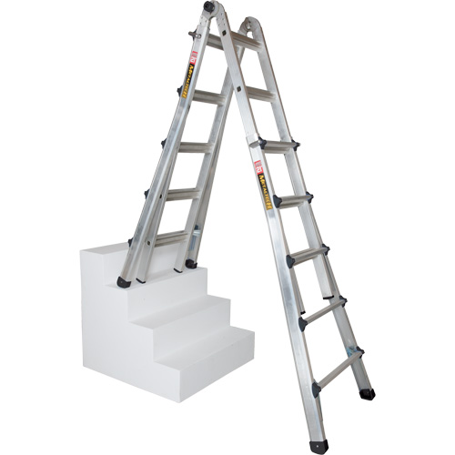 Telescoping Multi-Position Ladder, Aluminum, 300 lbs., CSA Grade 1A Southpoint Industrial Supply