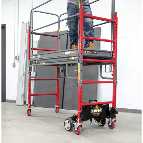 Complete Motorized Buildman 6' Baker Scaffold Kit, 31" D x 118-3/4" H Southpoint Industrial Supply