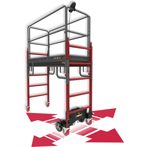 Complete Motorized Buildman 6' Baker Scaffold Kit, 31" D x 118-3/4" H Southpoint Industrial Supply
