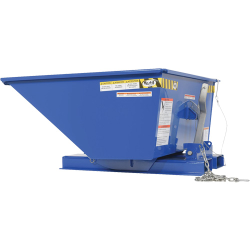 Low Profile D-Style Self Dumping Hopper, Steel, 1/4 cu.yd., Blue Southpoint Industrial Supply
