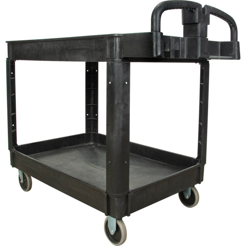 Utility Cart, 2 Tiers, 25-5/8" x 33-1/2" x 43-3/4", 550 lbs. Capacity Southpoint Industrial Supply