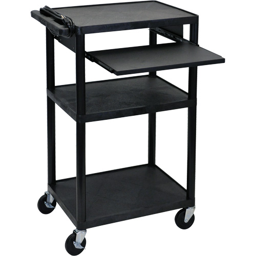 Electric Utility Cart, 3 Tiers, 24" x 42" x 18", 300 lbs. Capacity Southpoint Industrial Supply