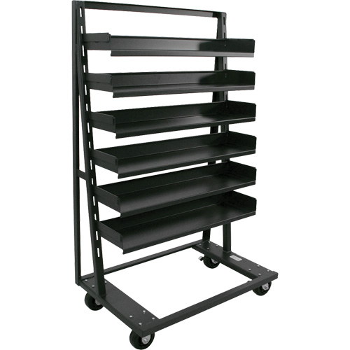 Single-Sided Heavy Duty A-Frame Cart with 6 Trays, 38" x 25" x 63", 2500 lbs. Capacity Southpoint Industrial Supply