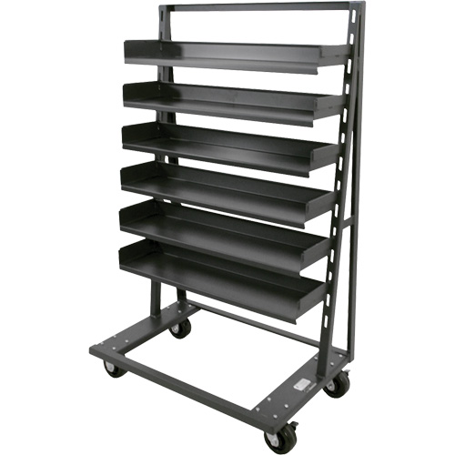 Single-Sided Heavy Duty A-Frame Cart with 6 Trays, 38" x 25" x 63", 2500 lbs. Capacity Southpoint Industrial Supply