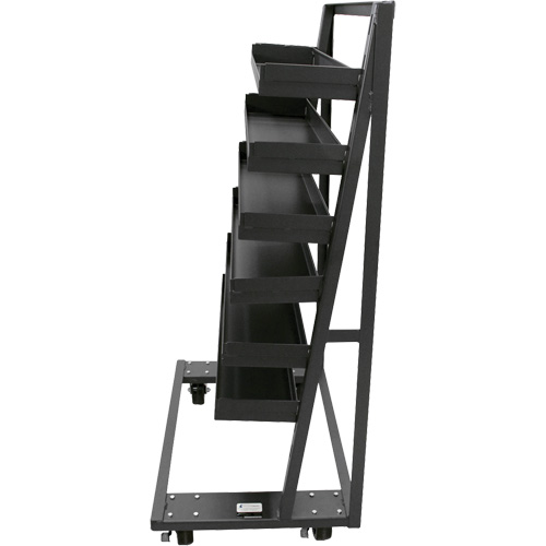 Single-Sided Heavy Duty A-Frame Cart with 6 Lipped Trays, 38" x 25" x 63", 2500 lbs. Capacity Southpoint Industrial Supply