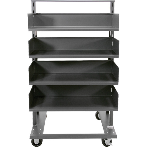 Single-Sided Heavy Duty A-Frame Cart with 4 Large Trays, 38" x 25" x 63", 2500 lbs. Capacity Southpoint Industrial Supply