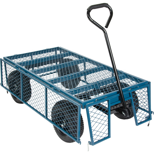 Wagon with Drop Sides, 24" W x 48" L, 800 lbs. Capacity Southpoint Industrial Supply