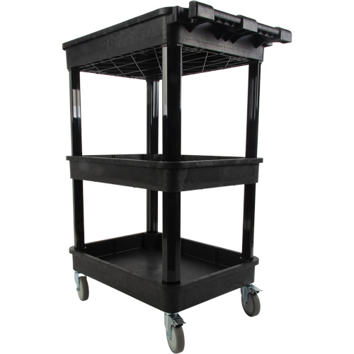 Chariot utilitaire avec tablette &agrave; bordure profonde, 3 tiers, 19" x 39-1/2" x 28-1/4", Capacit&eacute; 330 lb Southpoint Industrial Supply