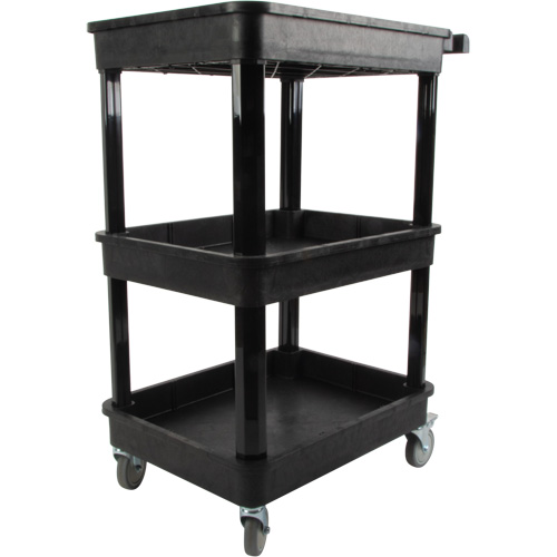 Chariot utilitaire avec tablette &agrave; bordure profonde, 3 tiers, 19" x 39-1/2" x 28-1/4", Capacit&eacute; 330 lb Southpoint Industrial Supply