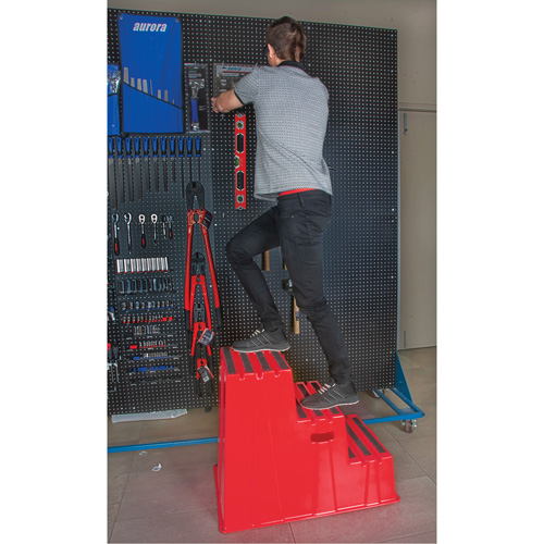 Industrial Step Stool, 3 Steps, 34-13/16" x 22-7/16" x 28-1/2" High Southpoint Industrial Supply