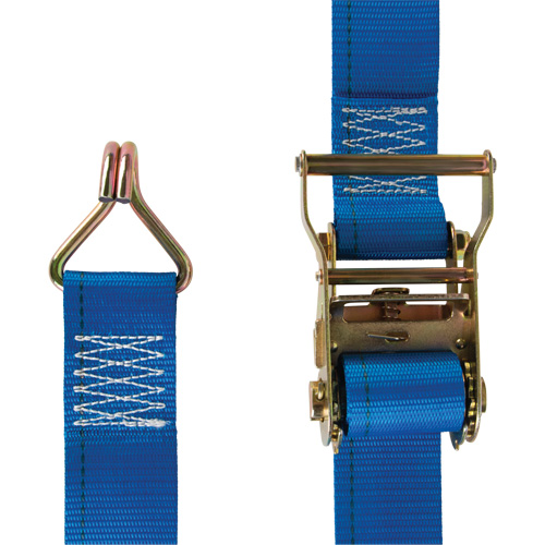Tendeur d'arrimage utilitaire robuste, Crochet en J, 2" la x 20' lo, Charge d'utilisation 500 lb (227 kg) Southpoint Industrial Supply