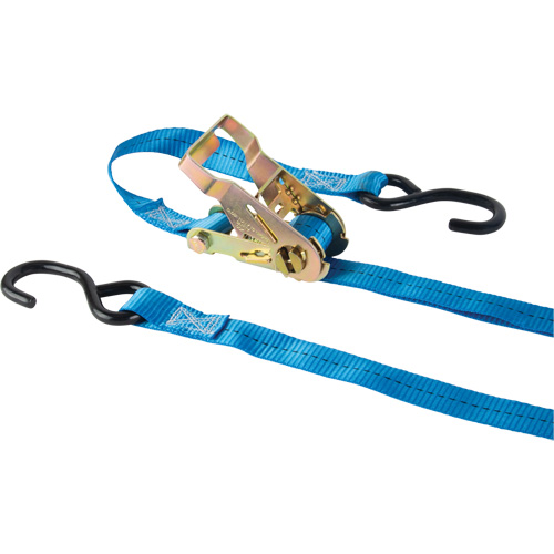 Ratchet Strap, J-Hook, 1" W x 15' L, 500 lbs. (227 kg) Working Load Limit Southpoint Industrial Supply