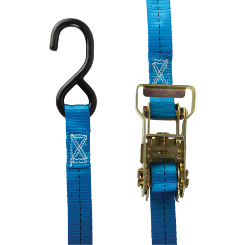 Ratchet Strap, J-Hook, 1" W x 15' L, 500 lbs. (227 kg) Working Load Limit Southpoint Industrial Supply