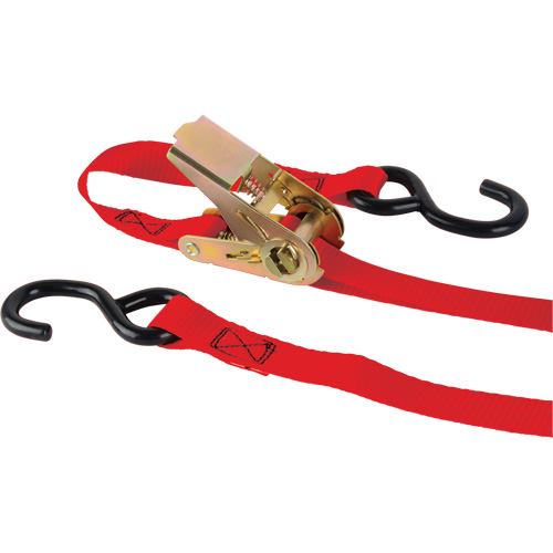 Tendeur d'arrimage &agrave; cliquet, Crochet en S, 1" , 12' , Charge d'utilisation max. 2200 lb (998 kg) Southpoint Industrial Supply