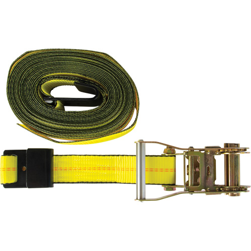 Winch Strap, Flat Hook, 2" W x 30' L, 3335 lbs. (1512 kg) Working Load Limit Southpoint Industrial Supply