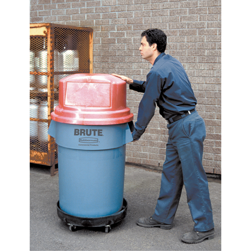 Waste Container Dolly, Polyethylene, Black Southpoint Industrial Supply