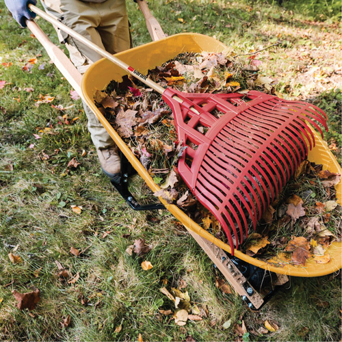 Leaf Rake, 24" Blade, Wood Handle, Plastic Blade Southpoint Industrial Supply