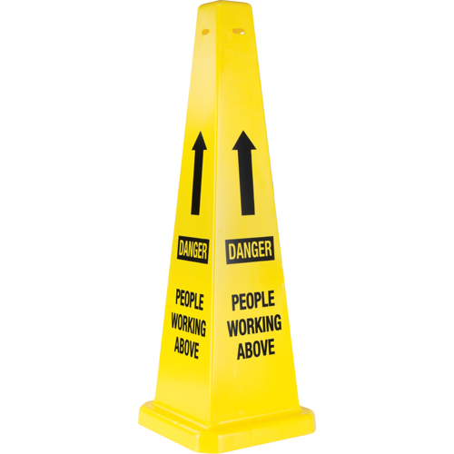 "People Working Above" Traffic Cones, English with Pictogram Southpoint Industrial Supply