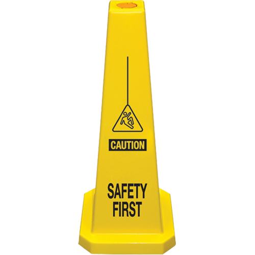 "Safety First" Lamba Traffic Cones, English with Pictogram Southpoint Industrial Supply