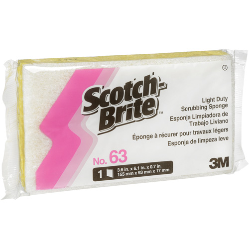 Scotch-Brite Light-Duty Scrub Sponge, Cellulose/Scrubbing, 3-1/2" W x 6" L Southpoint Industrial Supply