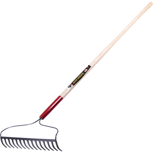 Pro Bow Rake, Wood Handle, 60" L, 16" Blade, 15 Tines Southpoint Industrial Supply