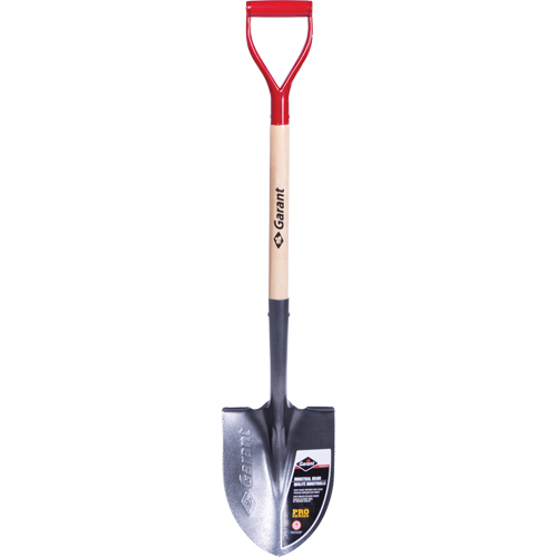 Pro Round Point Shovel, Tempered Steel Blade, Wood, D-Grip Handle Southpoint Industrial Supply