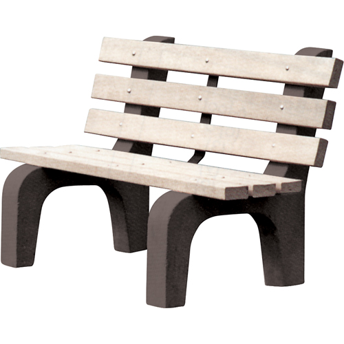 Park Benches, Recycled Plastic, 72" L x 25" W x 31" H, Grey Southpoint Industrial Supply