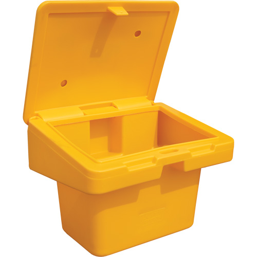 Salt Sand Container SOS, With Hasp, 30" x 24" x 24", 5.5 cu. Ft., Yellow Southpoint Industrial Supply