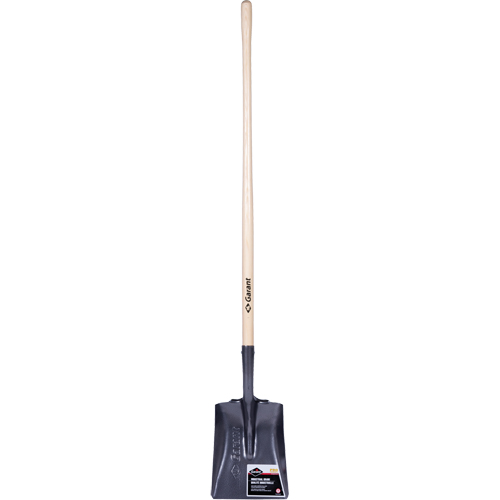 Pro Square Point Shovel, Wood, Tempered Steel Blade, Straight Handle, 48" Long Southpoint Industrial Supply