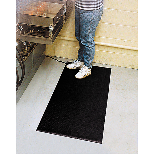 Tapis Comfort-King antistatique, 3' la x 60' lo x 3/8" &eacute;p, Rugueux, Gris Southpoint Industrial Supply