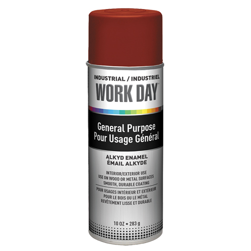 Industrial Work Day Paint, Red, Very Flat, 10 oz., Aerosol Can Southpoint Industrial Supply